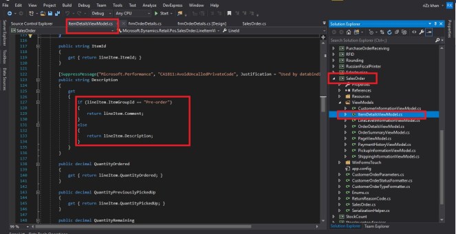 Retail setting on item